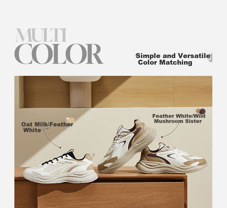 361° Men's Sports Shoes, Spring And Summer Leather Upper, Waterproof Commuter Shoes, Casual Thick-Soled Dad Shoes, 672536704-1 5