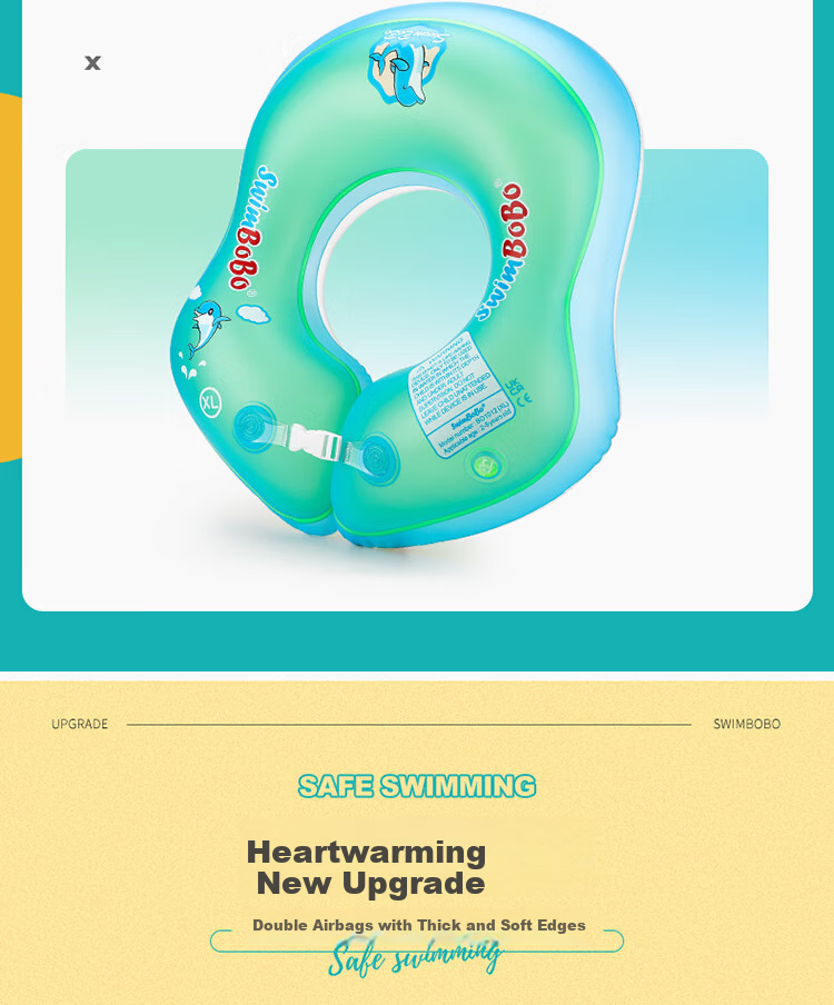 Swimbobo Children's U-Shaped Swim Ring, Baby Beginner Armpit Ring, Anti-Choking Water, Anti-Rollover Swim Ring, Swimming Equipment BO1012S 3