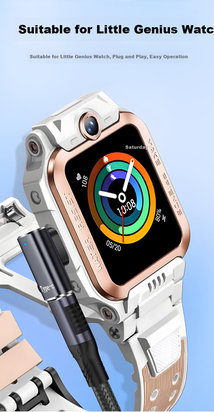 LANGLING Compatible Magnetic Charging Cable Adapter for Xiaotiancai Watch Charger, Universal Type-C, for Z11/Z10/Z9/Z8/Z8A/Z7S/Z7/Z6Pro/Z6S/Z6A Children's Smartwatches 1