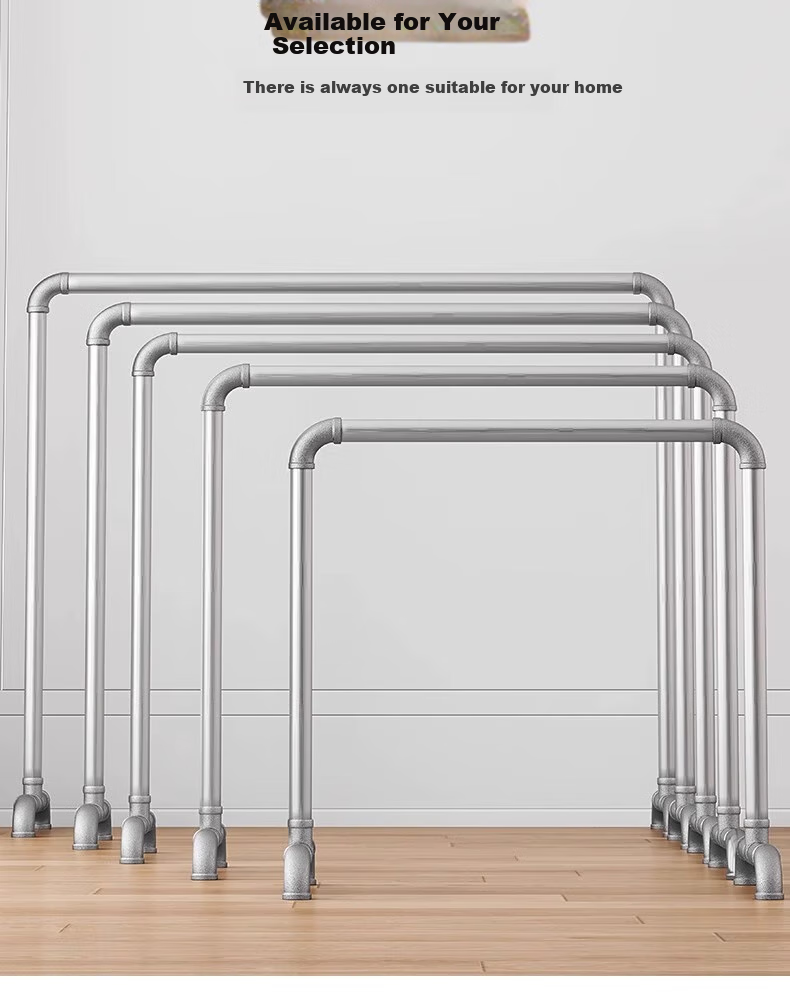 Baoyouni Floor-Standing Clothes Drying Rack with Water Pipe, Customizable Hanger for Indoor And Balcony Use, Detachable Thickened Steel Pipe, 32 Tubes 21