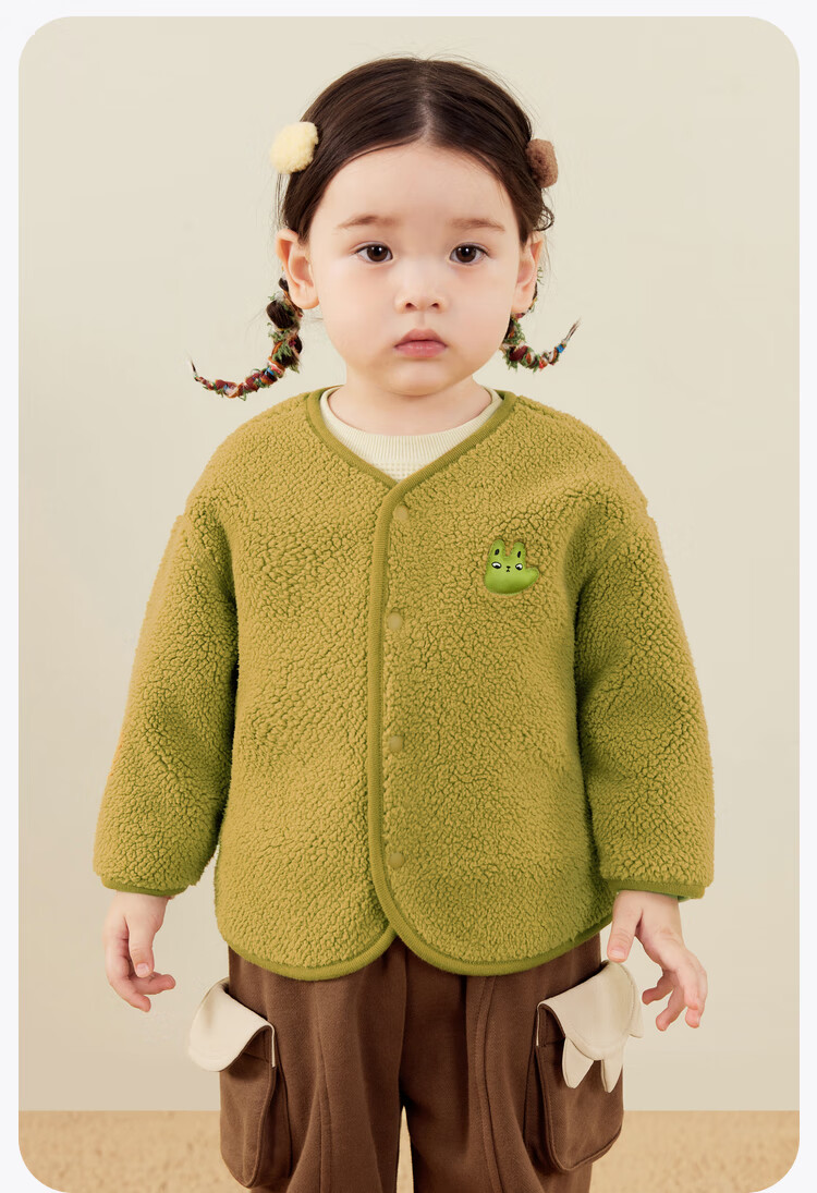 Minibala Unisex Baby Lamb Wool Thickened Coat 2025 Autumn Winter [Reversible] 22