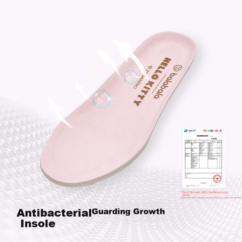 BALABALA Children's Shoes, Girls' Sneakers for Jogging, Autumn And Winter Dad Shoes, Kuromi Shoes, Fleece-Lined for Warmth, Fashionable