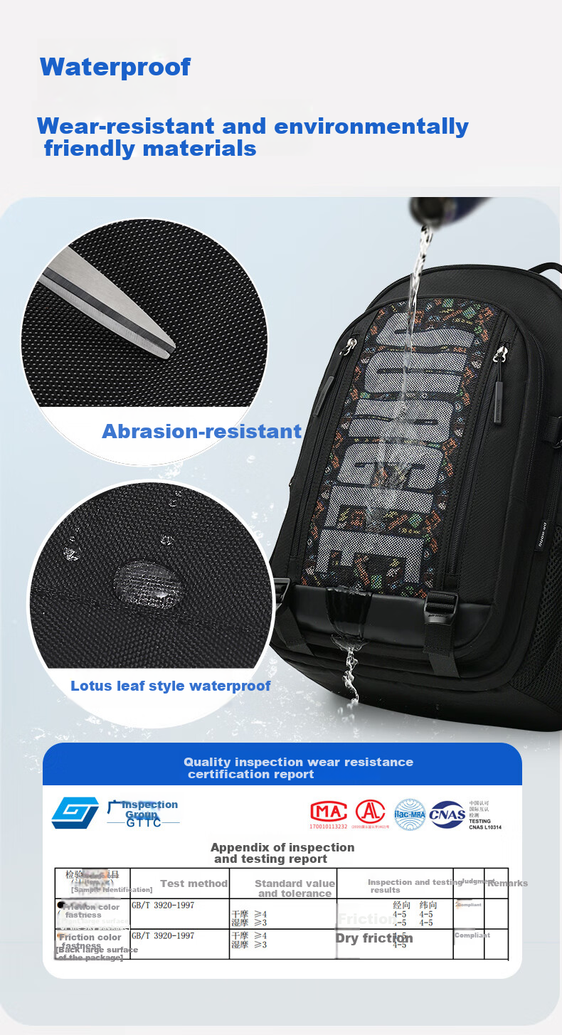 DR·KONG Spine Protection Lightweight Backpack for Boys in Middle School Grade 6, Large Capacity Schoolbag for High School Students, Double Shoulder Bag 2
