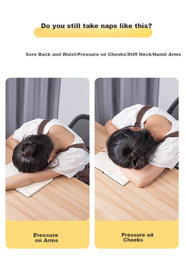 Yalu U-Shaped Pillow, Nap Pillow for Office Lunch Break, Memory Foam Neck Support Pillow, Portable Travel Cushion for Airplane Trips 2