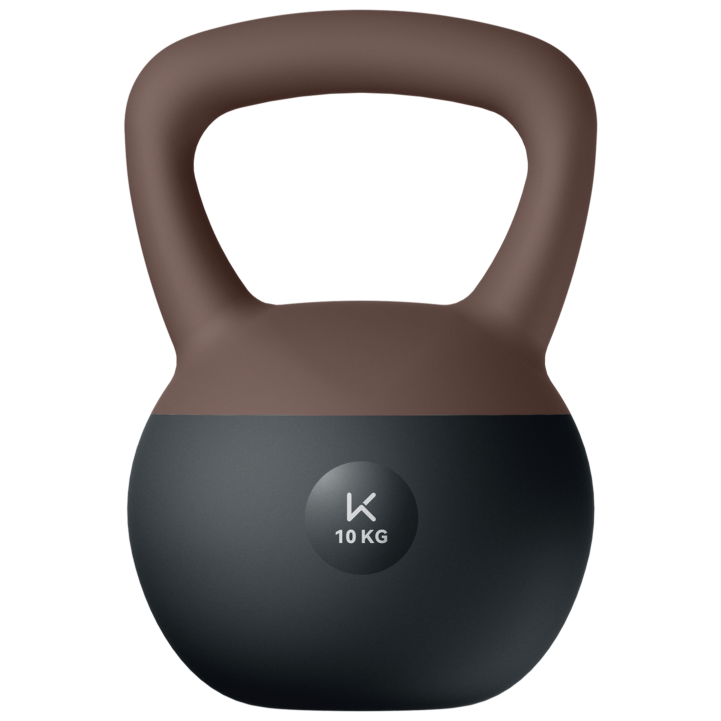 Кеттлбелл Keep Soft Rubber, мужской, 10 кг, для силовых тренировок, фитнеса и формирования мышц пресса, янтарно-коричневый