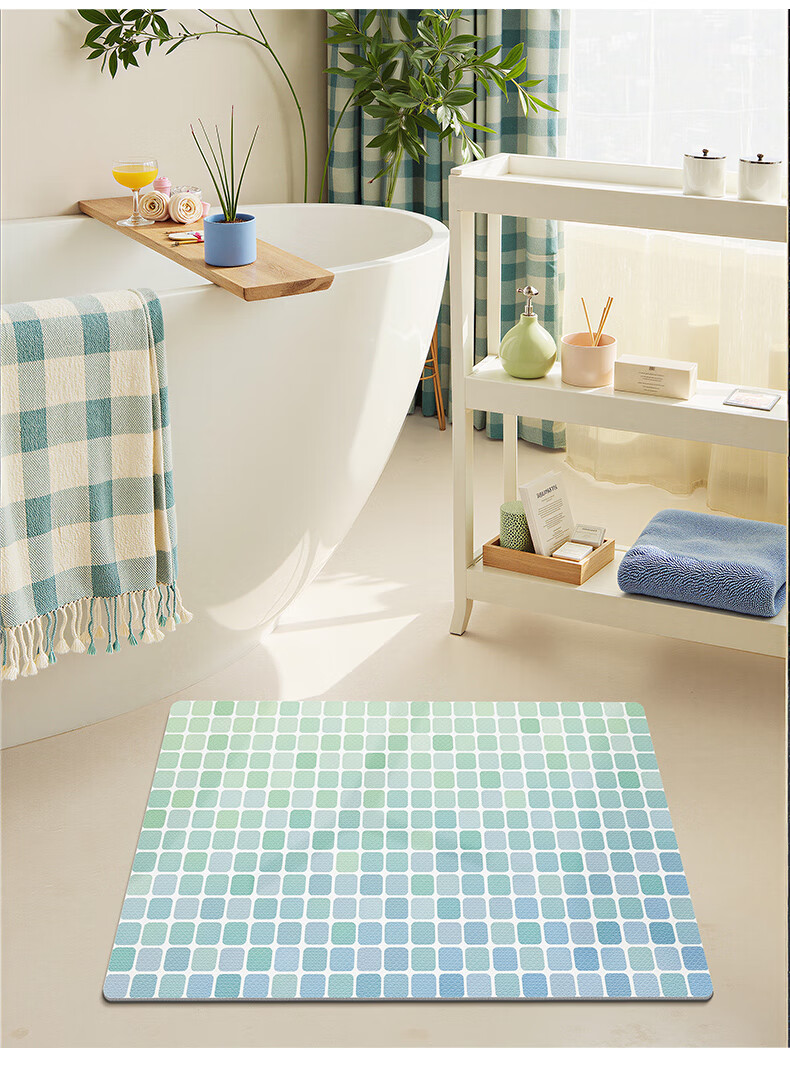 Da Jiang Bathroom Absorbent Non-Slip Mat Toilet Entrance Floor Mat Bathroom Rug 40x60cm 8
