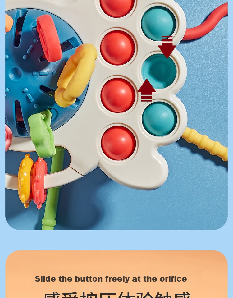 COOKSS Baby High Chair Toy 0-1 Year Old Infant Suction Cup Spinning Rattle Educational Early Learning Toy for 6+ Months 6