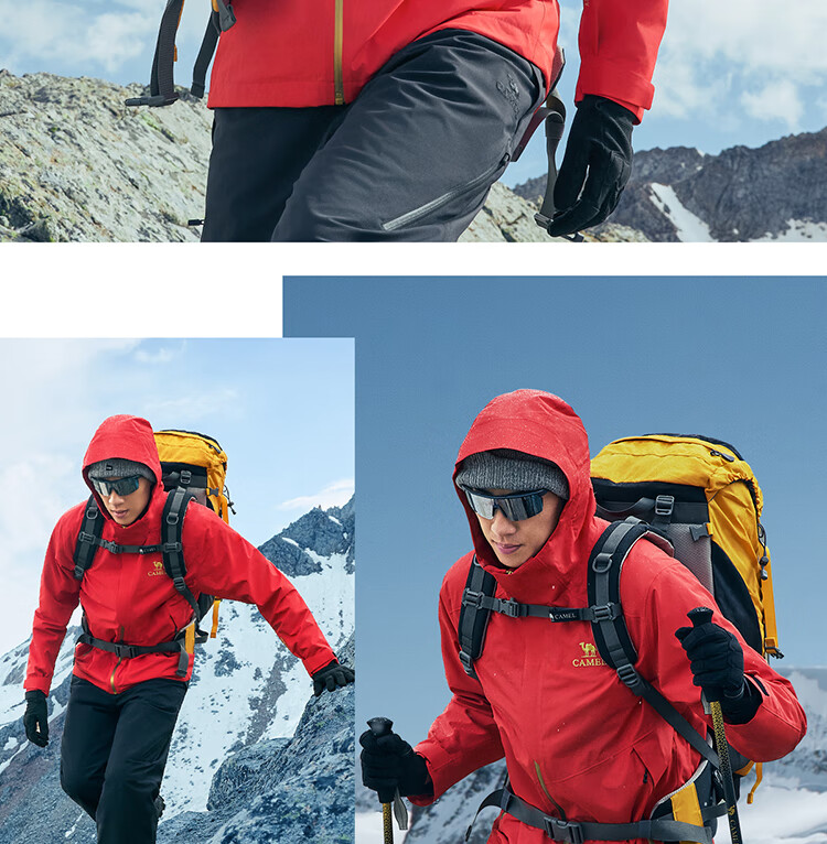 CAMEL King Kaijia X Gold Label 3-in-1 Toray DELFY Men's Outdoor Professional Waterproof Mountaineering Jacket 2XL 3