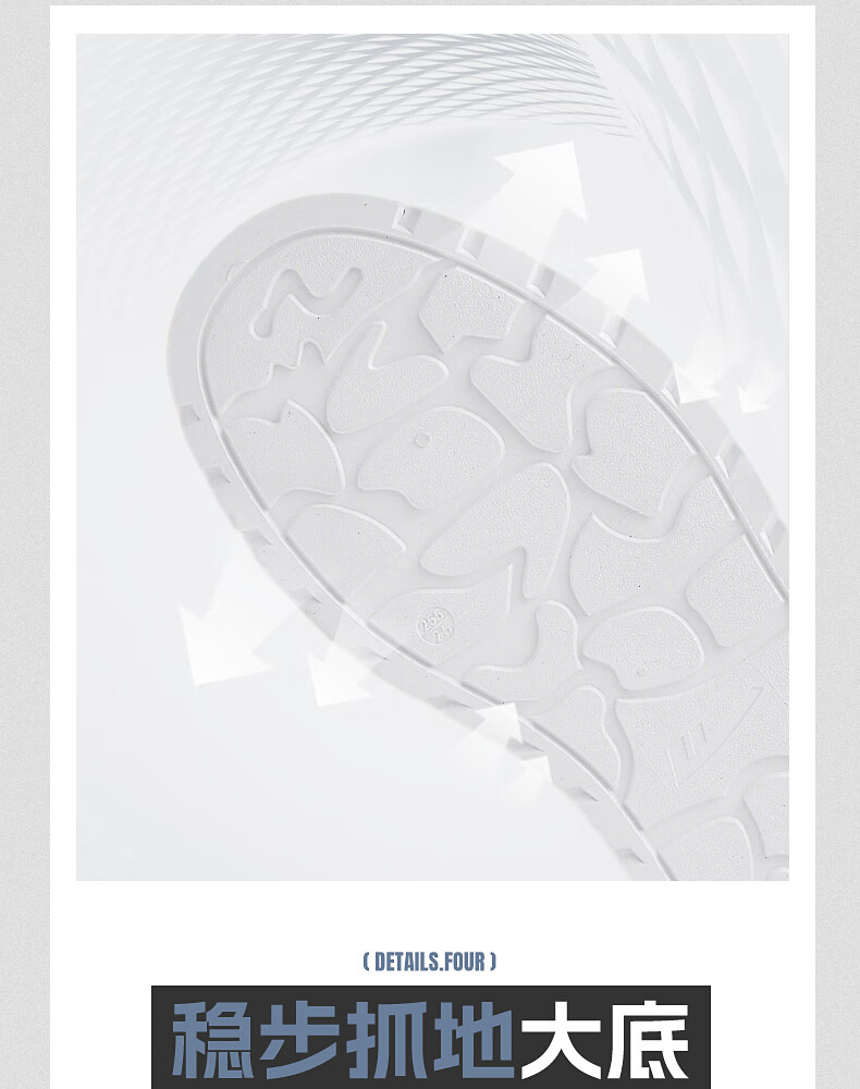 Warrior Official Men's Shoes 2026 Summer New Classic White Sneakers for Men, White and Dark Blue, Size 39 6