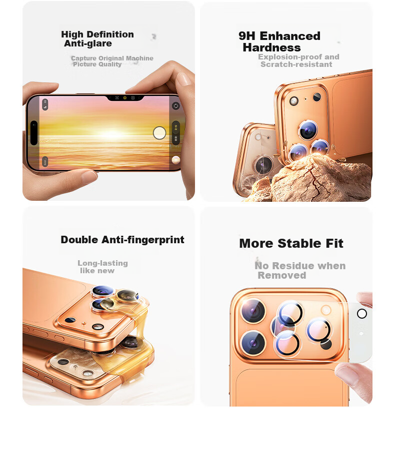 DIVI [2-Pack] Lens Protector for Apple IPhone 14 Pro/Pro Max, Rear Camera Integrated Protective Film, Wear-Resistant And Scratch-Resistant 3