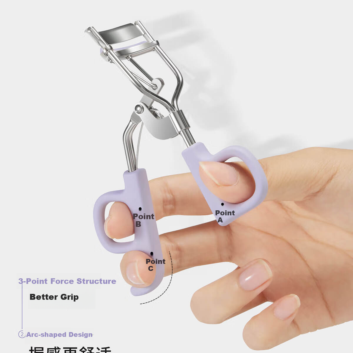Everbab Aibella Ultra Wide-Angle Frameless Comb Eyelash Curler Suitable for All Eye Shapes, Gentle on Eyelashes 8