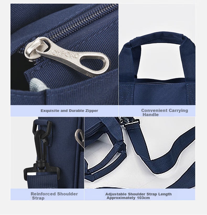 UNIVERSITY OF OXFORD Tutoring Bag Elementary School Student Handbag Middle And High School Student After-School Art Bag Boys And Girls Casual Crossbody Bag X1093 Black 23