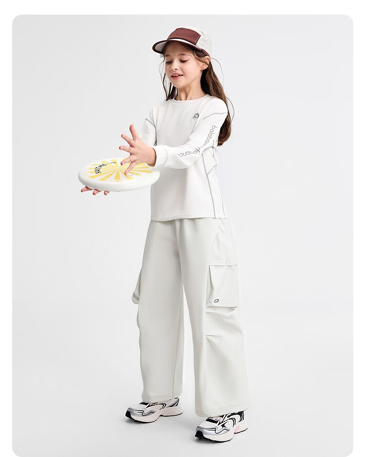 BALABALA BalaOne Girls' Long Pants, Children's Trousers, Autumn Loose Straight-Leg Pants, Water-Repellent, 208325108001 6
