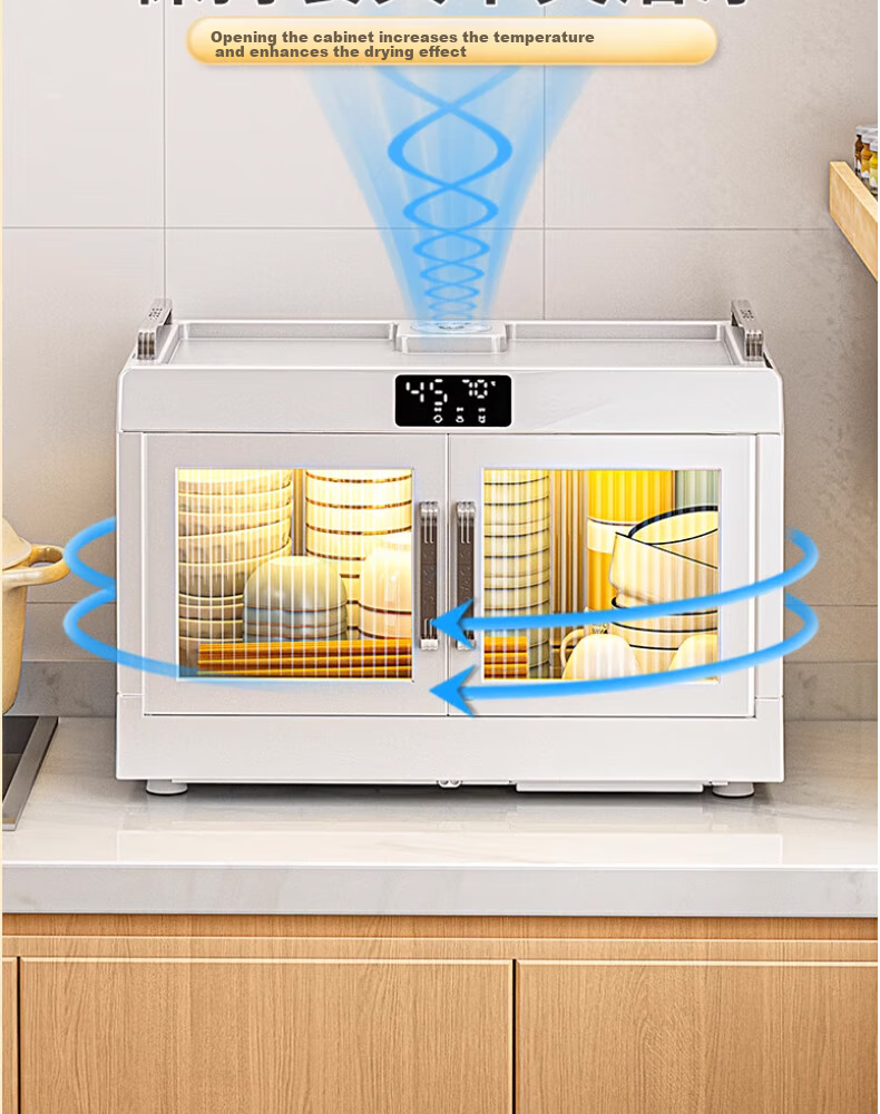 Maomiyoupin Dish And Chopstick Cabinet, Storage Cabinet, Disinfection Bowl Cabinet, Kitchen Utensil Drying All-In Machine, Countertop Dish Drainer And Storage Rack 9