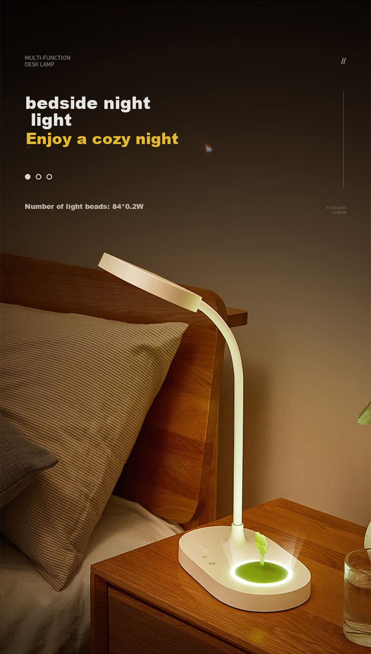 Midea AAAA-Grade Children's Eye Protection Lamp, Student Full Desk Clip-On Street Light, Full Spectrum Desk Lamp, Borderless M3, 60cm 6