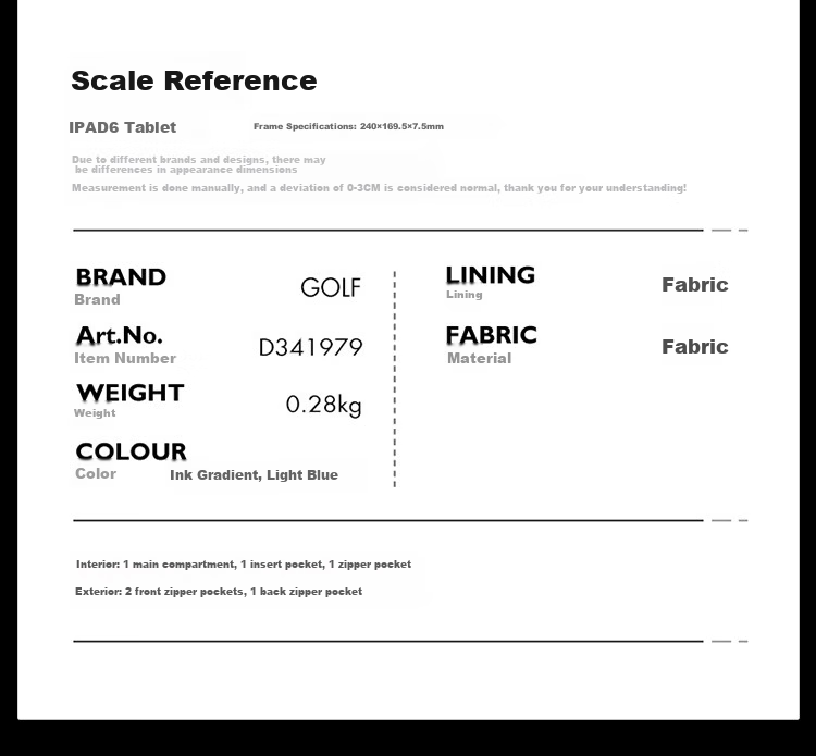 GOLF Shoulder Bag for Men And Women, Gradient Casual Sports Bag, Commuter IPad Phone Bag, Water-Resistant Travel Bag 13