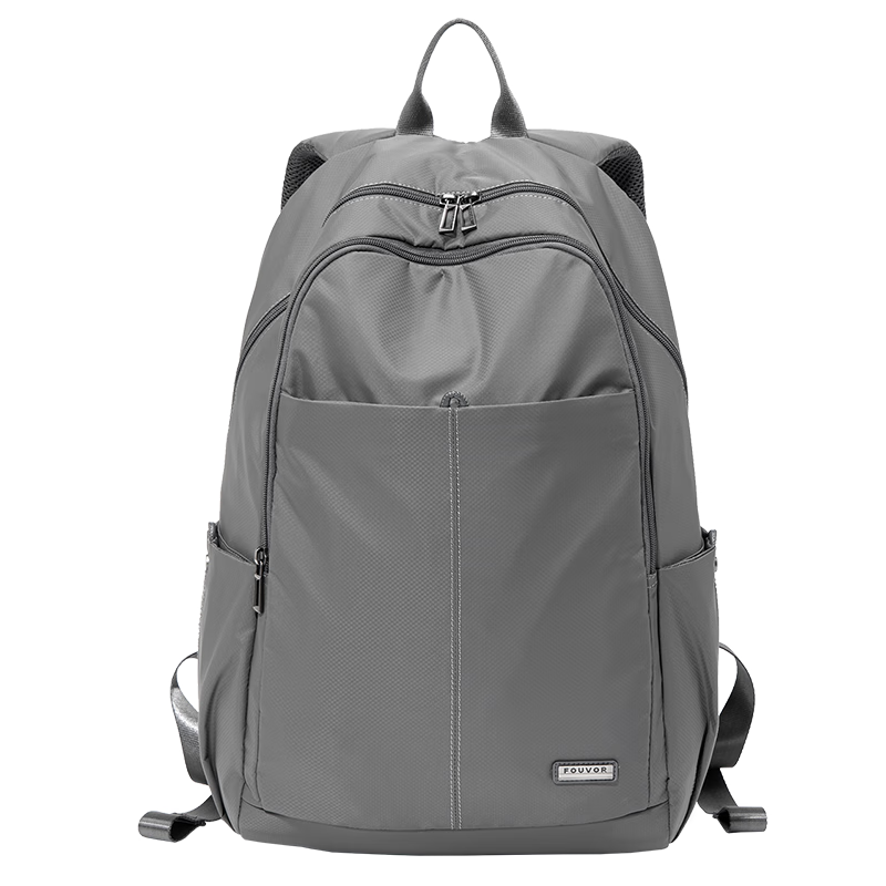 FOUVOR Fashion Women's Outdoor Casual Oxford Cloth Backpack Large Capacity Short Trip School Bag Gray
