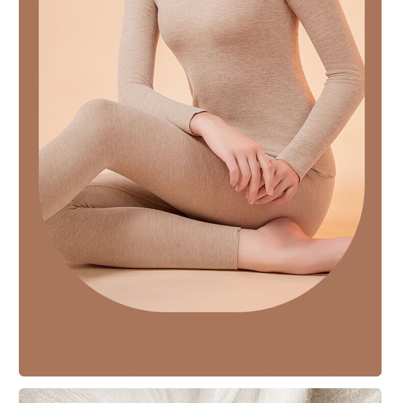 MOXTOC Premium German Velvet Thermal Underwear Set for Women Autumn Winter Soft Cotton Seamless Fleece Silk Autumn Clothes Slim Fit Base Layer 2