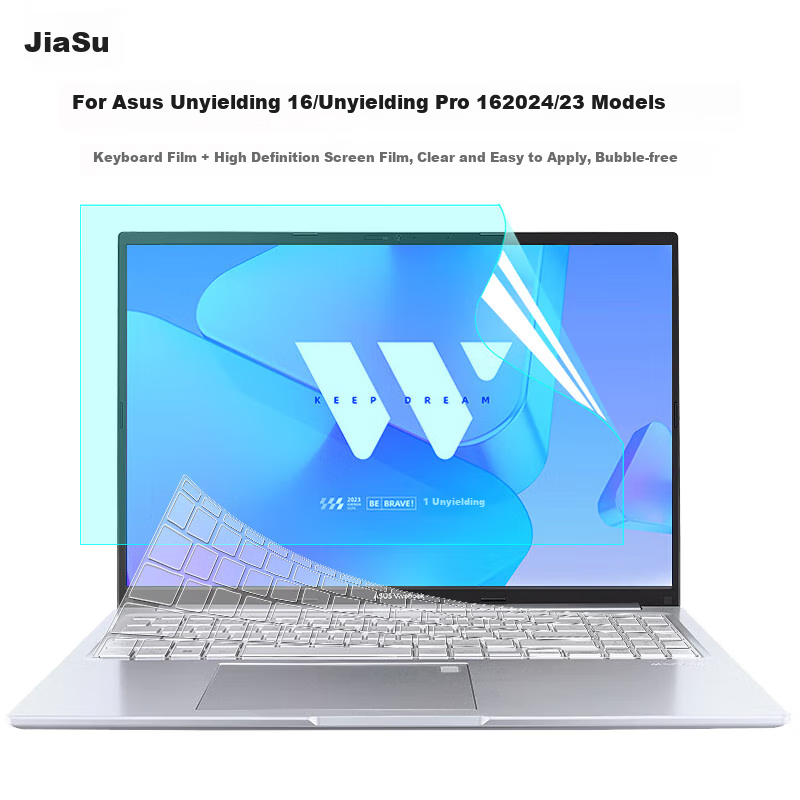 Jiasu ASUS ROG Strix 16/ROG Strix Pro 16 Keyboard Protector, High-Definition Screen Film, 16-Inch Laptop Protective Film Set, One Complete Kit for Convenience