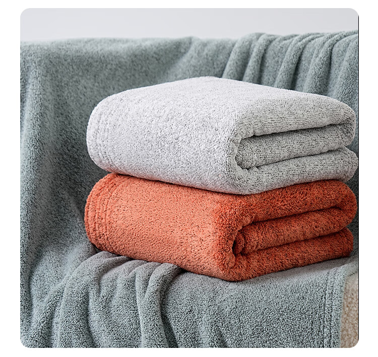 Bamboo 100 10A Antibacterial Cloud Soft Thickened Large Bath Towel Absorbent Non-Shedding Bath Towel 70*140cm Light Gray 15