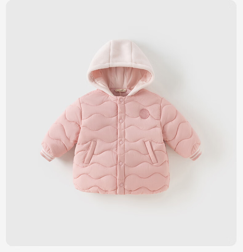 DAVE & BELLA Kids Patchwork Cotton Jacket Autumn Winter Boys Girls Water-Repellent Hooded Coat Class A 6