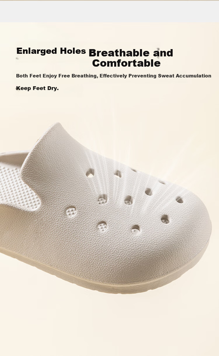 Home Story × Jingdong Co-Branded EVA Odor-Resistant Ultra-Soft Perforated Slippers for Children, Yellow, Size 31-32 16