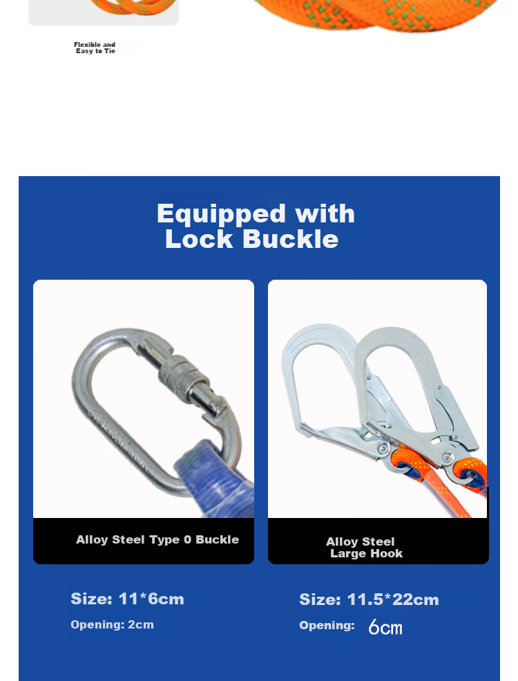 Guangjia Five-Point Safety Harness, Quick-Connect Type, for Outdoor High-Altitude Work, Fall Protection Safety Rope [Fast Delivery from Beijing Warehouse], Five-Point Single Small Hook 1.8 Meters 11