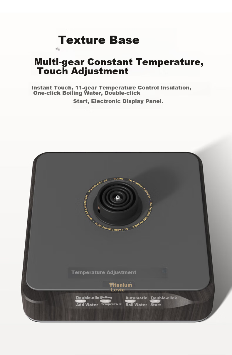 TILIVING (Titanium Living) Pure Titanium Ice Flower Automatic Water-Filling Kettle, Electric Kettle, Tea Table Kettle, Electric Tea Stove Kettle, Bottom Water-Filling, Heat Preservation, Integrated Constant Temperature Boiling Water Teapot 9