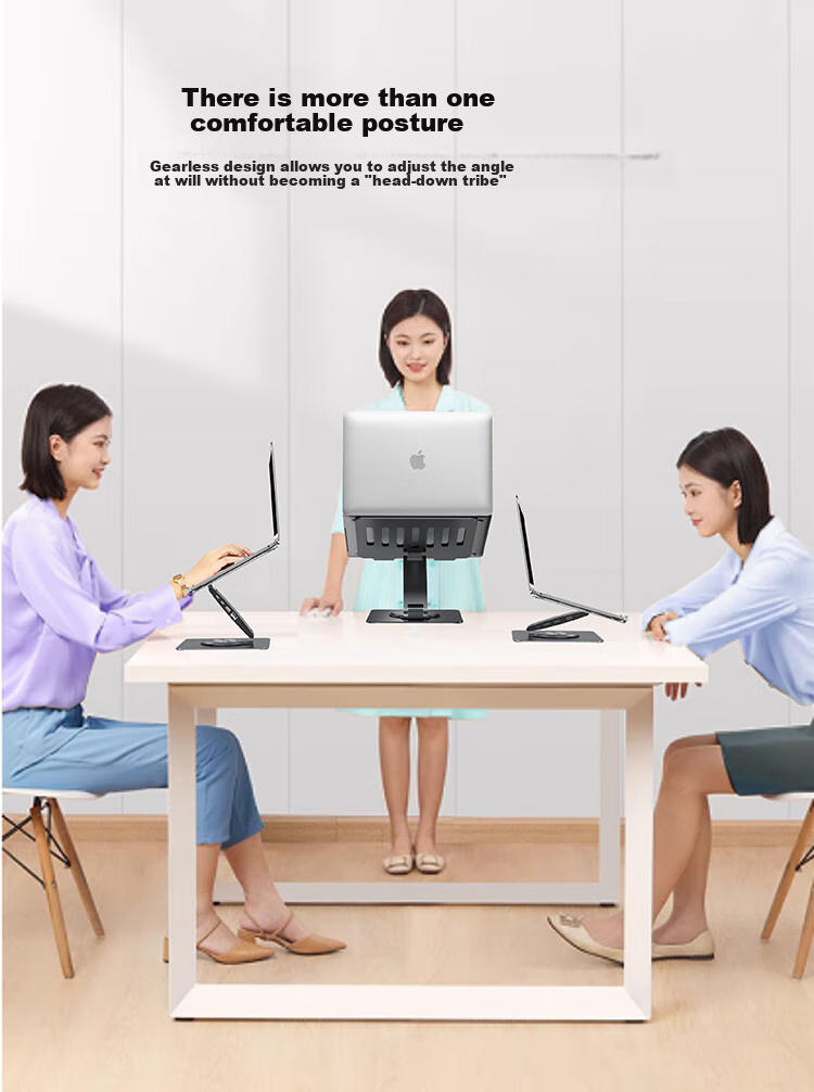 Hanzichen Laptop Stand with 12-Port Type-C Hub, Dual 4K 60Hz HD Screen Mirroring, PD100W Power Supply, USB3.1 Data Transfer, Gigabit Ethernet Port, Aluminum Alloy Vertical Stand 10