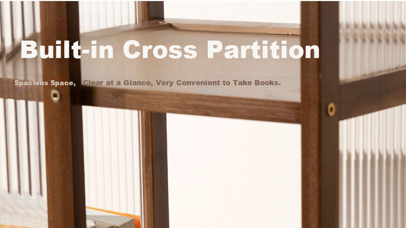 Yimo Rotating Bookshelf, Multi-Tier Floor-Standing Storage Display Rack for Home Living Room, Plastic Rattan, Four-Tier, Tea Color 8
