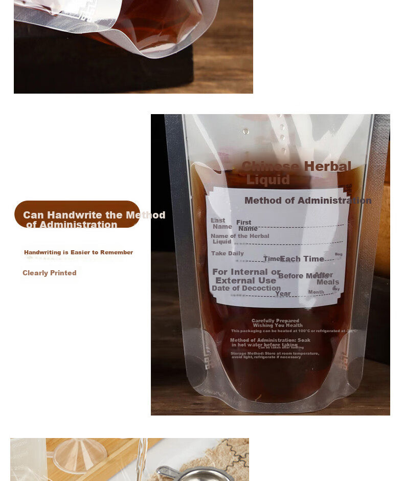 SHUANG YU Disposable Liquid Dispensing Bags, Herbal Medicine Bags, Water Bags, 250ml*50 Pieces, Soy Milk Bags, Cream Bags, Food-Grade Transparent Bags 2