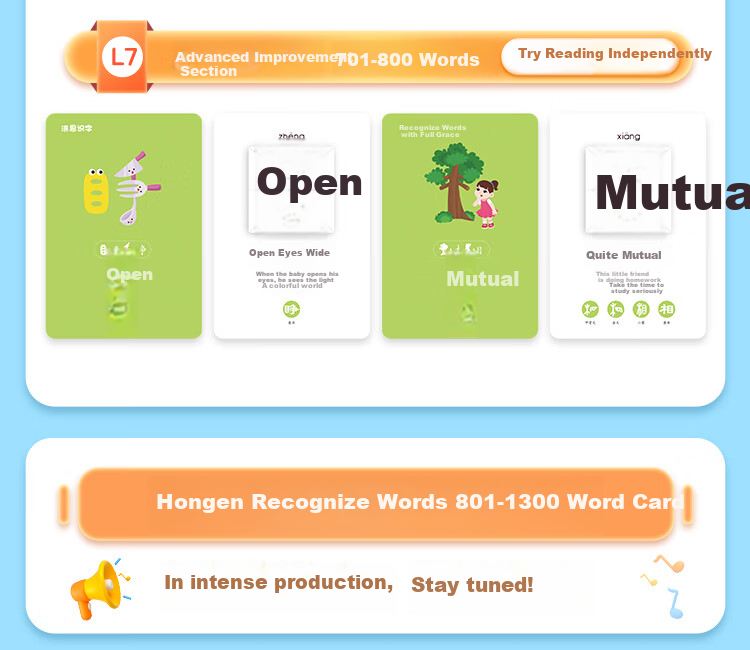 Hongen Reading And Writing Flashcards, 200 Characters, Early Education Enlightenment, Toys for Boys And Girls, Birthday And Back-To Gifts, Suitable for Ages 2+ 1