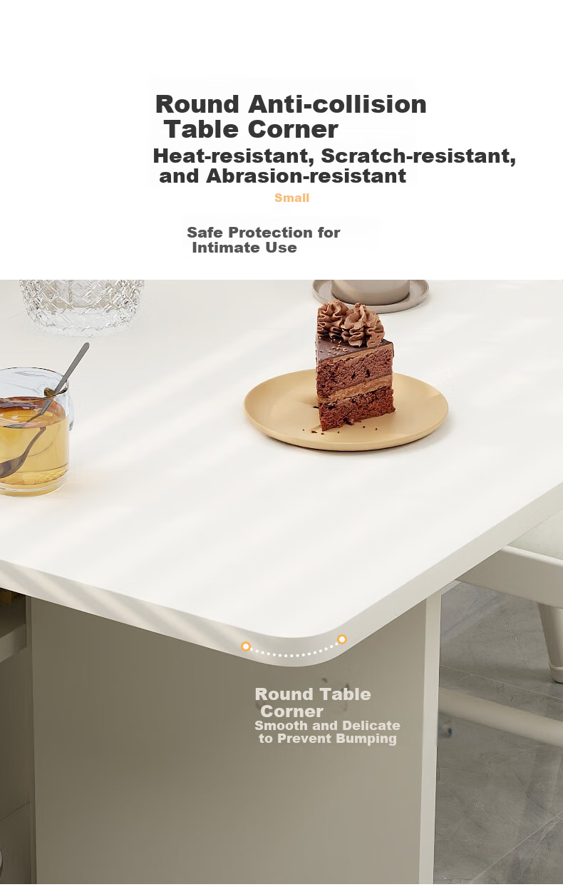 Fanshe Folding Dining Table, Foldable And Extendable, Suitable for Small Apartments, Foldable Dining Table for Home Use, Seats 4-6 People 8