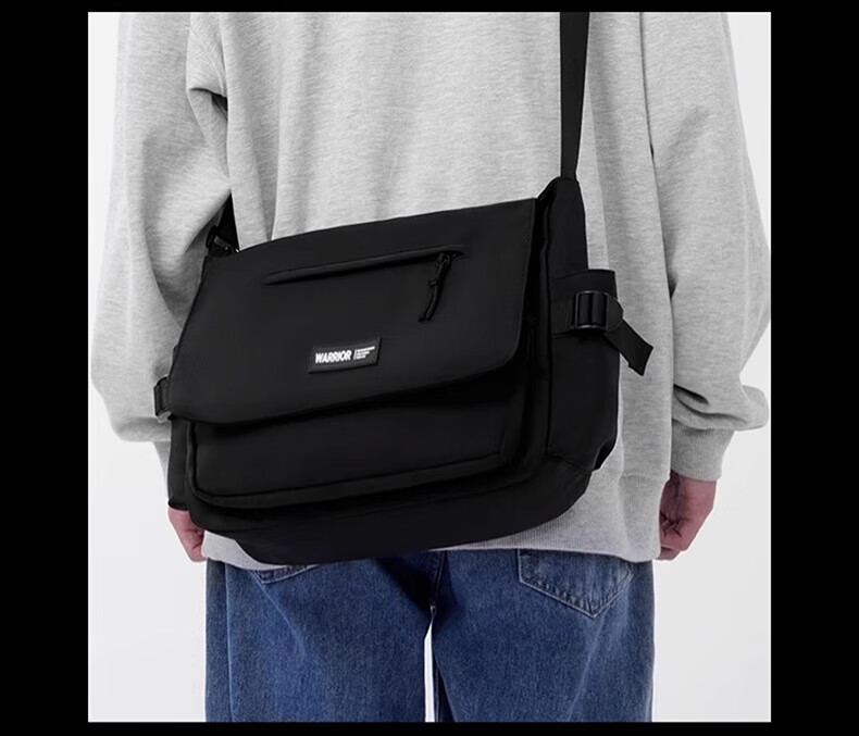 Huili Canvas Shoulder Bag for Men, 2025 New Style, Portable Large Capacity Commuter Casual Crossbody Bag for Me 1