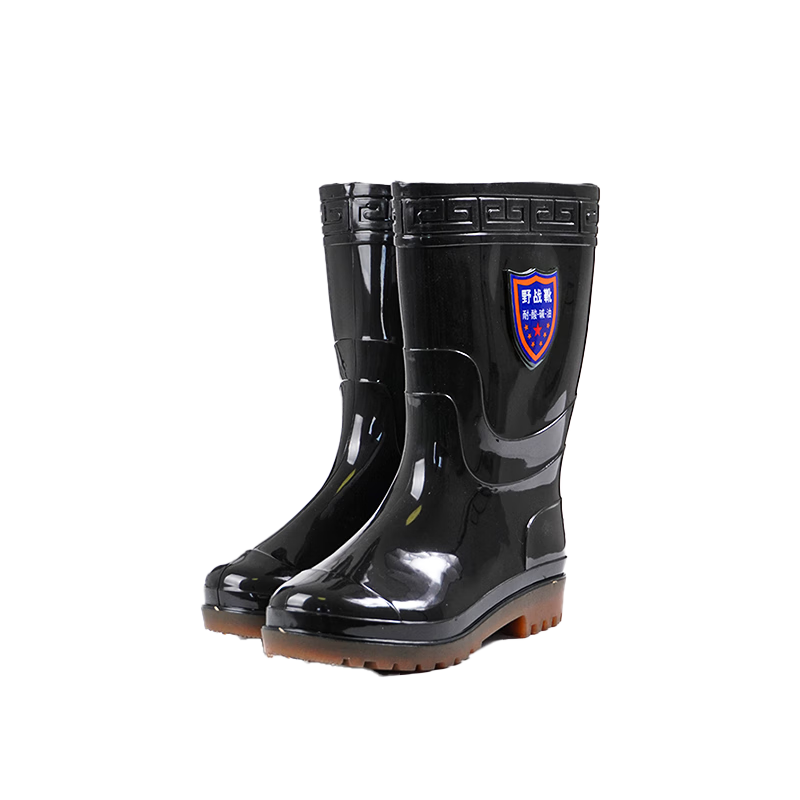 Leyoubaiyi Mid-Calf Waterproof Rain Boots Size 41 Outdoor Non-Slip Durable Rubber Shoes Black
