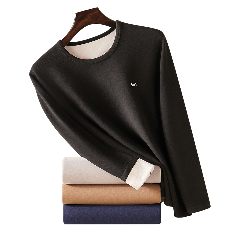 MiiOW Cashmere Silk 10A Antibacterial And Anti-Mite Thermal Underwear Men's Fleece-Lined Autumn Top And Bottom Set 2026 New Style