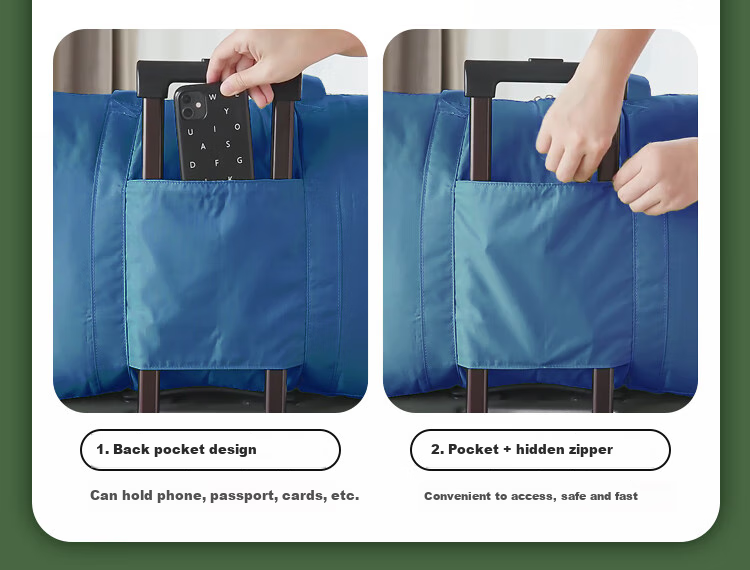 Banzheni Travel Bag, Large Capacity Foldable Suitcase with Handle for Men And Women, Storage Bag for Maternity, Fitness Handheld Crossbody Bag 7