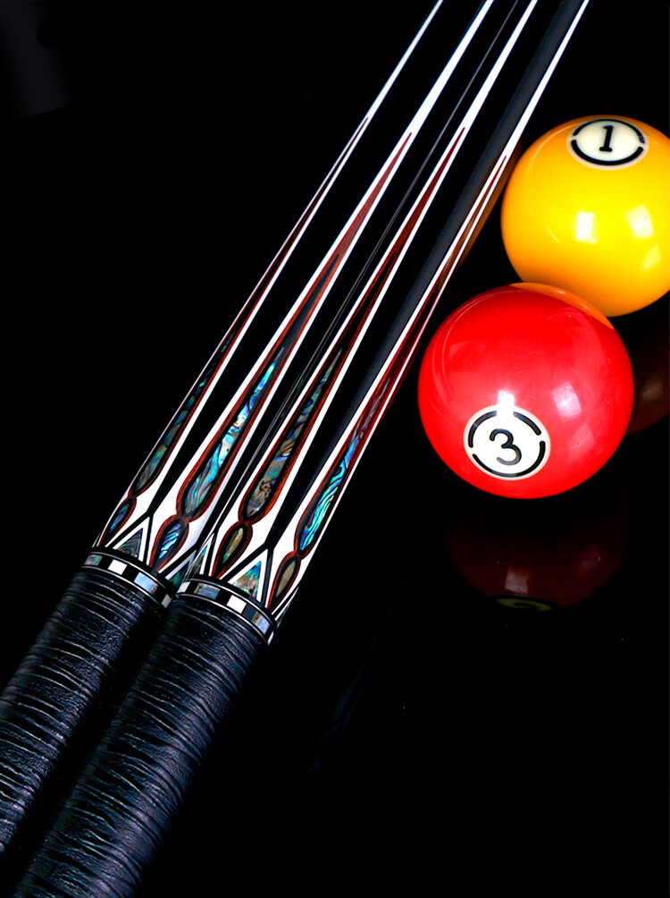 J.flowers Professional Carbon Fiber Billiard Cue 9-Ball Chinese Black Eight Scoring Table Cue Stinger 2nd Gen JF20-21 Solid Wood 3