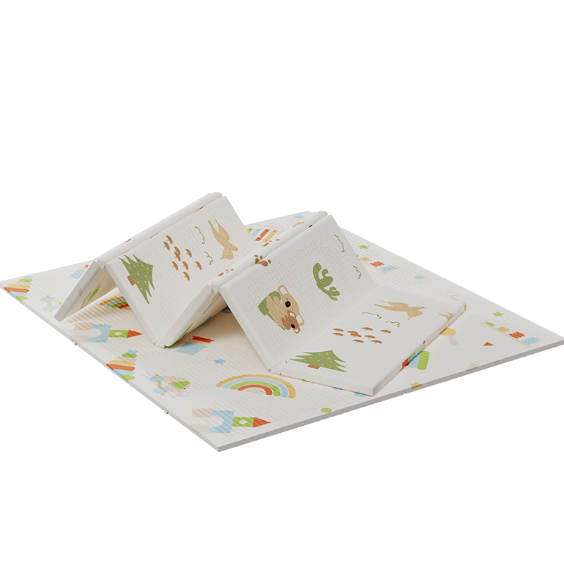 Babamama Crawling Mat, Baby Play Floor Mat, XPE Thickened Non-Slip, Foldable Living Room Anti-Fall Baby Crawling Pad, 200*180