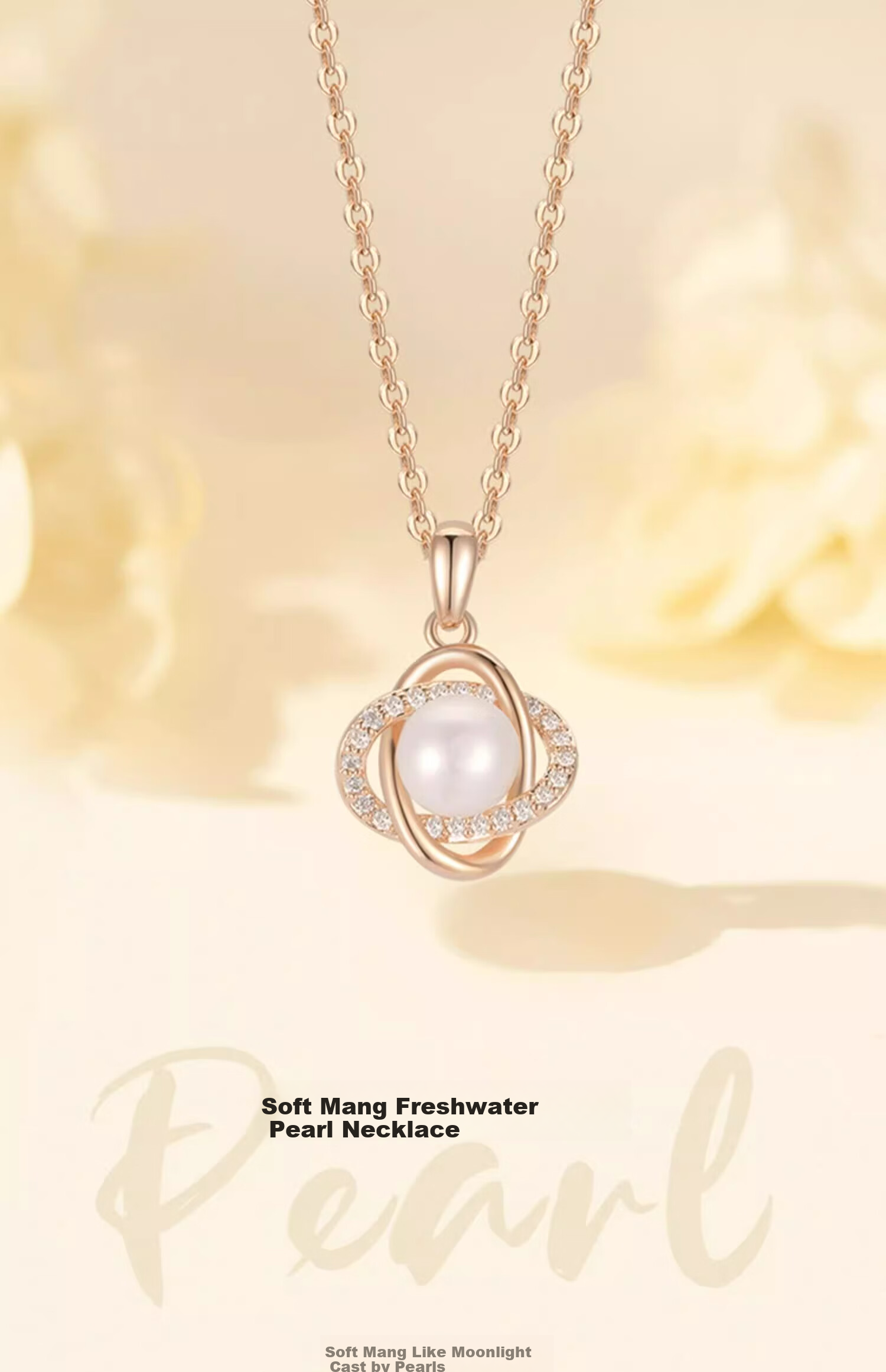 AJIDOU Women's Necklace, Fashionable And Elegant Freshwater Pearl Collarbone Chain, Versatile And Elegant Gift for Girlfriend Or Wife, Mid-Autumn Festival Present 1