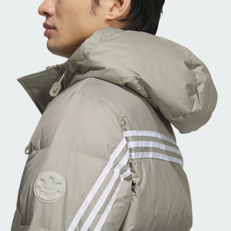 Adidas Originals 3S LONG DOWN U Unisex Long Down Jacket KF3698 Silver Gray S 6