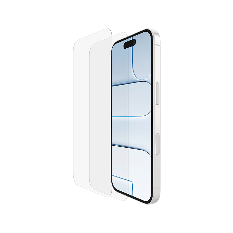 BELKIN iPhone 16 Pro Max Tempered Glass Screen Protector, Anti-Shatter, Professional AR Anti-Glare, 2-Pack