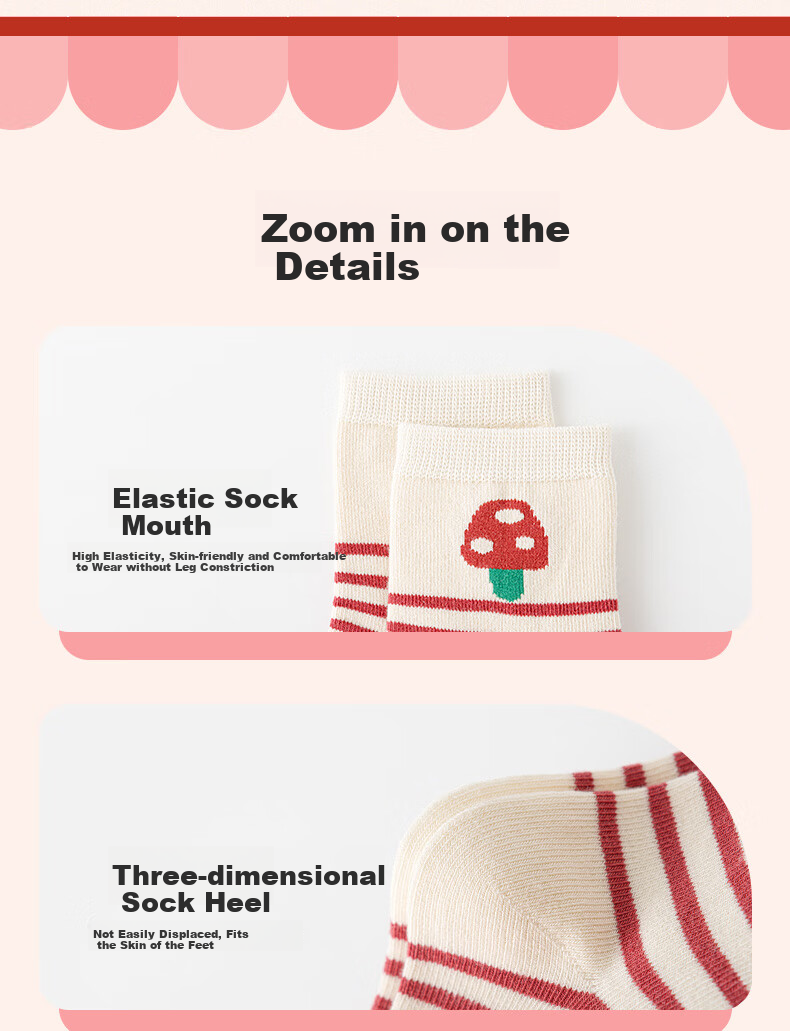 LIUZHI SHU Children's Socks for Spring And Autumn, Girls' Thick Mid-Calf Socks for Fall And Winter, Combed Cotton Princess Socks for School-Age Children And Teens 5