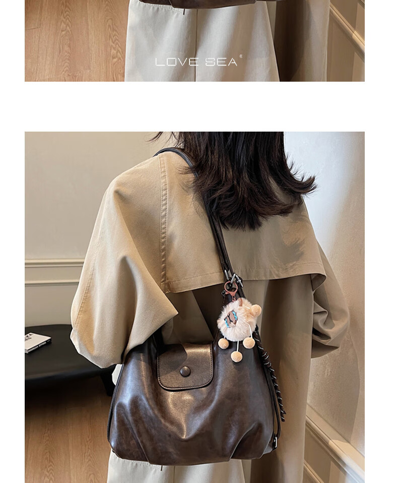 Aiqinghai Handbag, Women's Crossbody Shoulder Tote Bag, Large Capacity, Light Luxury Brand, Birthday And Mother's Day Gift, Practical Present for Mom 3