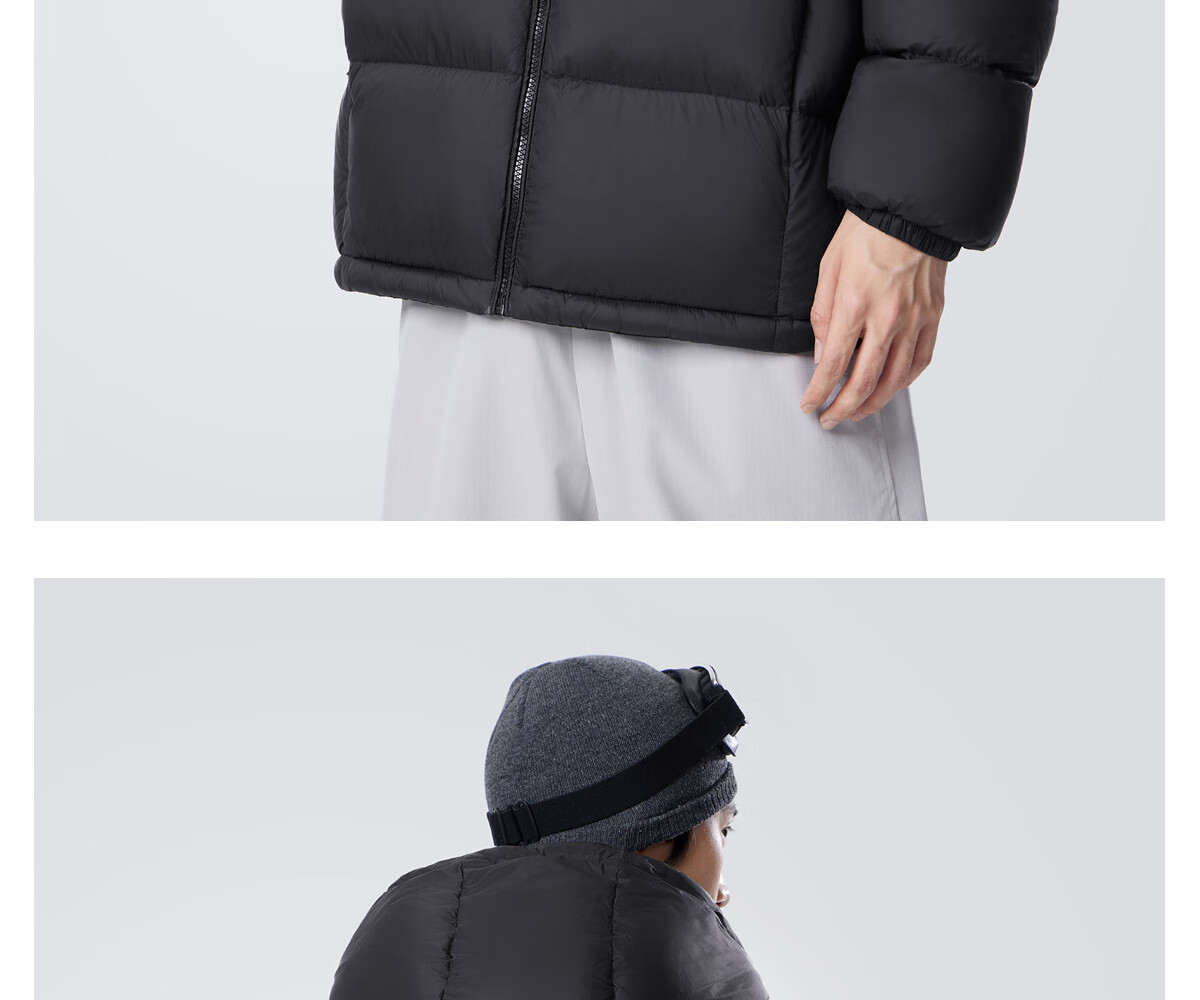 Camel Men's Down Jacket Thickened Winter Hooded Anti-Static Warm Couple Puffer Coat M33CR07131B 13