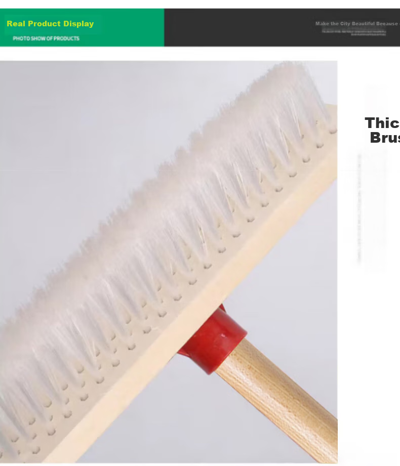 Home Maid 40cm Wide Floor Brush, Long Handle Hard Bristle Large Kitchen Bathroom Carpet Washing Brush Floor Brush Cleaning Brush Tile Brush 3