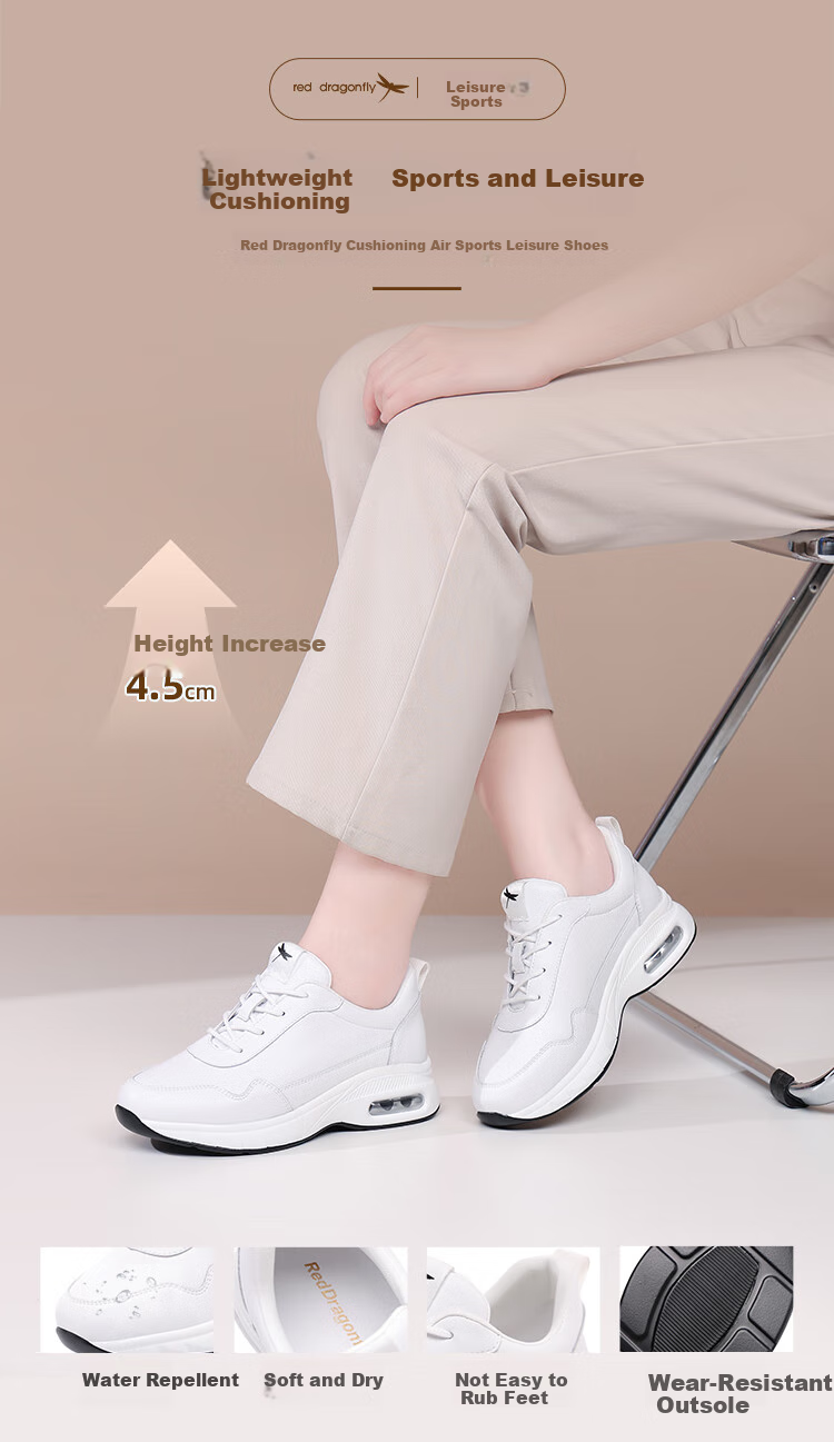 RED DRAGONFLY Women's New Sports Shoes, White Sneakers for Women, Lightweight Shock-Absorbing Running Shoes EXB350641 White Size 38 1