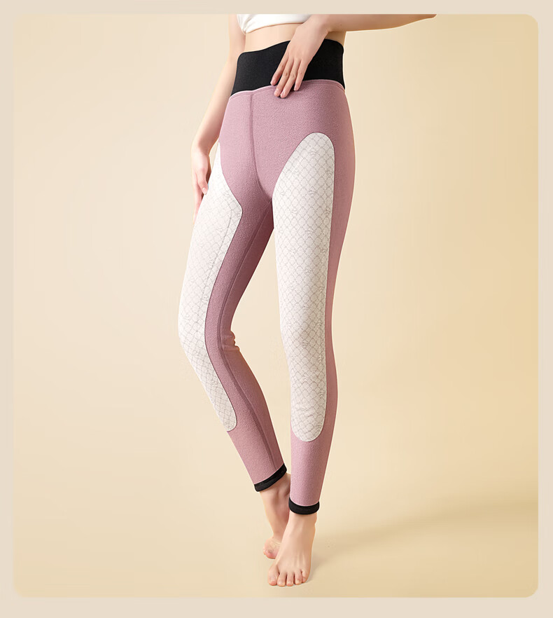 SNOWFLYING 100% Wool Filled Thermal Pants for Women, High-Waisted Tummy Control, Autumn And Winter Fleece-Lined Thick Leggings 6