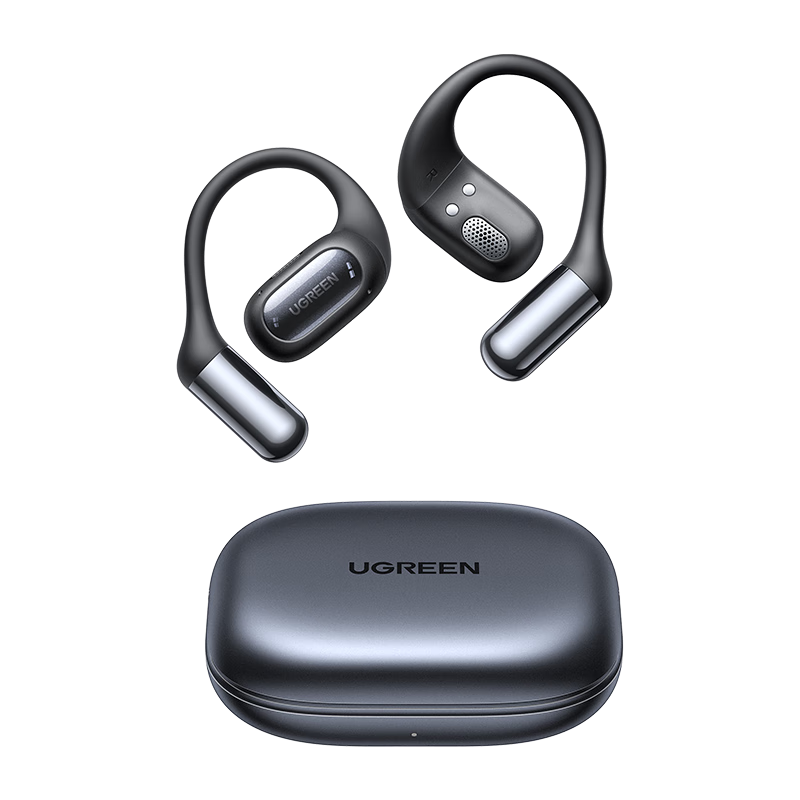 UGREEN HiTune S7 Air [Major Upgrade] Bluetooth Earphones, In-Ear Bone Conduction Open-Style Sports Running Translation Headphones, Compatible with Apple Huawei Xiaomi Black