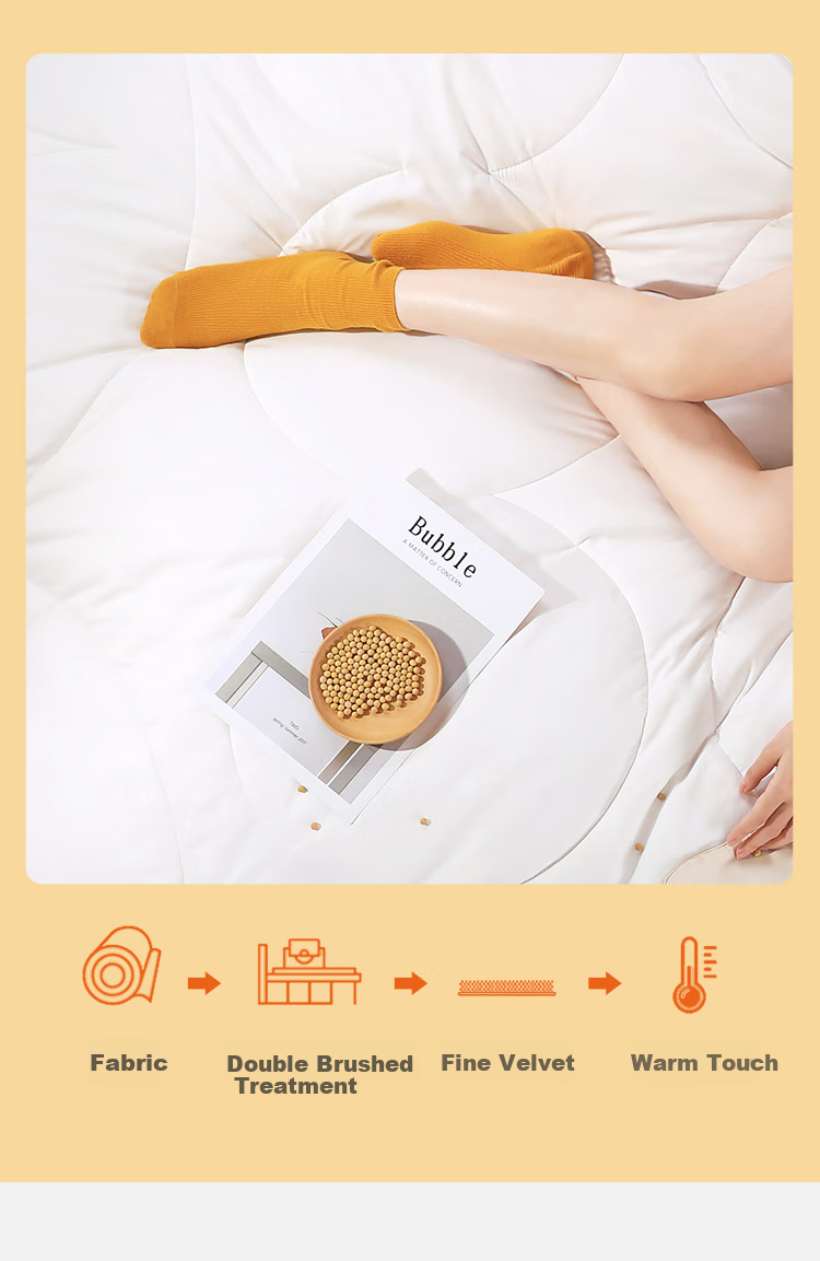 FUANNA Comforter, Spring And Autumn Duvet, Double Size All-Season Quilt, 30% Soybean Antibacterial Air Conditioning Bedding, Approximately 4.8 Jin (2.4 Kg), 203×229cm, White 9